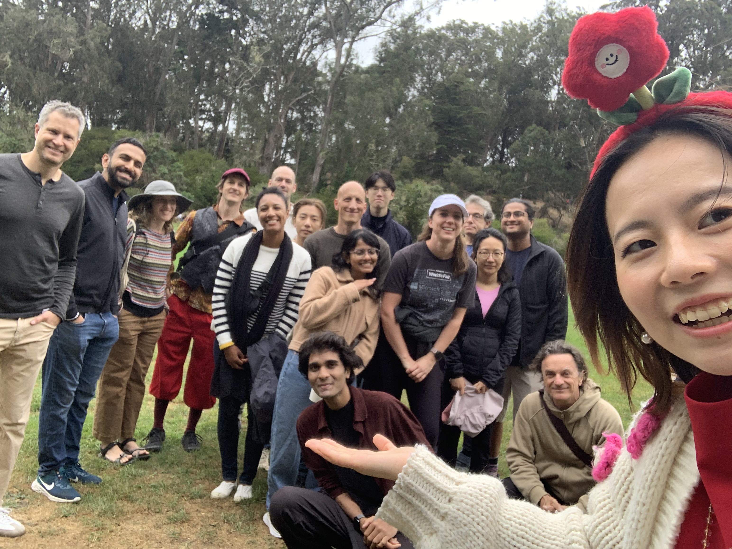 The San Francisco Board Walk group after a five-mile walk together.